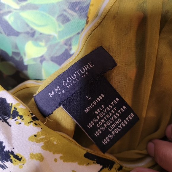 MM Couture by Miss Me Dress one shoulder mini Size large Western - Picture 7 of 8